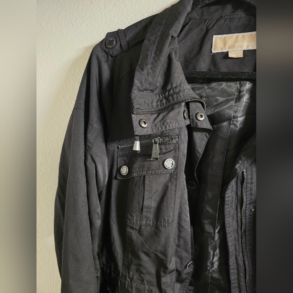 Michaell Kors Moto Style Rain Jacket - Picture 9 of 9